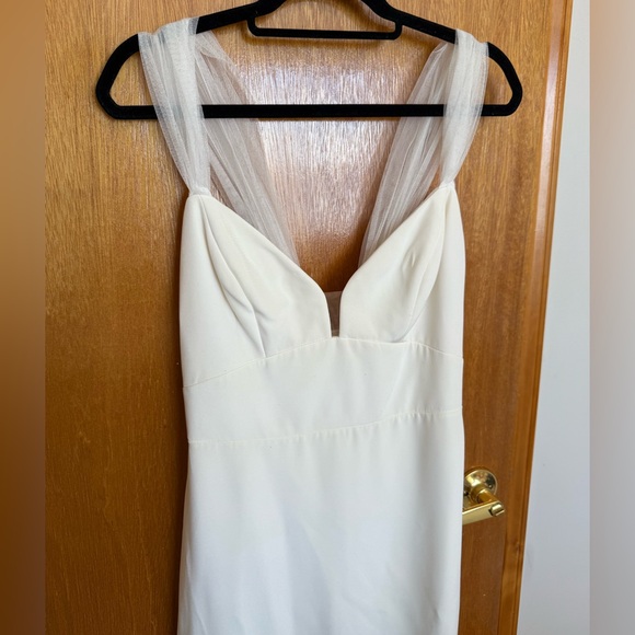 Alexandra Grecco Frankie Wedding Dress – Silk Crepe with Tulle Cap Sleeves - Picture 5 of 15